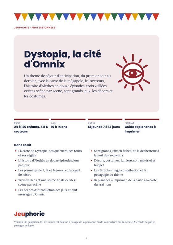 Couverture du fichier : Dystopia, la cité d'Omnix : un thème de séjour d'anticipation