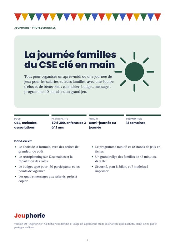 Couverture du fichier : La journée familles du CSE clé en main