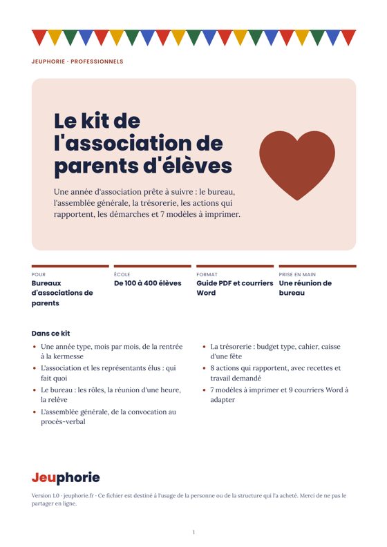 Couverture du fichier : Le kit de l'association de parents d'élèves