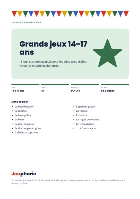 Couverture du fichier : Grands jeux 14-17 ans